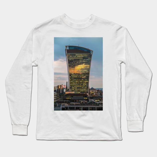 Walkie Talkie Sunset, London Long Sleeve T-Shirt by GrahamPrentice